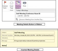 Insert Outlook Meetings In Onenote Tutorial And Instructions One Note Microsoft Outlook Calendar Meeting Notes