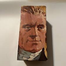 100% Full Vintage Avon White THOMAS JEFFERSON Bust Wild Country After Shave