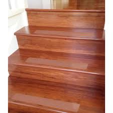 Adhesive for installation is available of this line of stair treads. Ottomanson Safety Treads Clear 4 In X 26 In Peva Plastic Stair Tread Cover Pst1000 14 The Home Depot