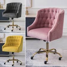 Presidential armchair with a classic design for office and study furniture. Velvet Upholstered Office Chair Wheeled Adjustable Swivel Computer Desk Armchair 135 95 Picclick Uk