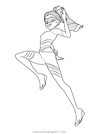 Por arriba de su cabeza lleva unas largas orejas de zorro,que por exterior es de color naranja y por el interior es de color blanco. Miraculous Coloring Pages Ladybug