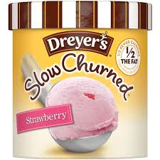 Edy S Dreyer S Slow Churned Strawberry Light Ice Cream 1 5 Qt Tub Fruit Flavors Fairplay Foods
