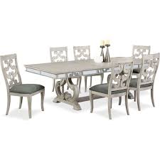 Athena Dining Table And 6 Dining Chairs Value City Furniture And Mattresses Dining Chairs Modern Design Furniture Dining Table Modern Dining Chairs