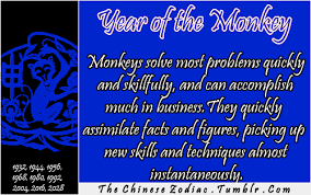 Year Of The Monkey Zodiac Years Year Of The Monkey Chinese Zodiac