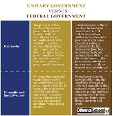 Difference Between Unitary Government And Federal Government