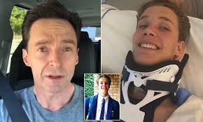 Hugh Jackman and Delta Goodrem lead well wishes for a promising rugby  player left crippled