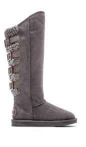 Australia luxe collective womens atilla rabbit fur sheepskin winter boot. Australia Luxe Collective Spartan Knit Extra Tall In Gray Revolve