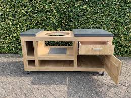 tafel eikenhout deluxe cookers grills in 2021 large bbq green eggs kamado table