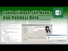 Coding Simpan Edit Hapus Dan Validasi Di Userform Vba Excel Youtube