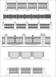 Aluminum balcony railing with an upper curved rail and inter meshing grill. Iron Railing Design Autocad Blocks Collections All Kinds Of Forged Iron Gate Cad Blocks Free Cad Download Center