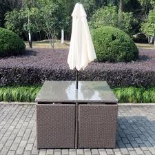 Explore 4 listings for rattan garden furniture cube outdoor patio set at best prices. 8 Seater Brown Rattan Cube Garden Dining Set Parasol Included Furniture123