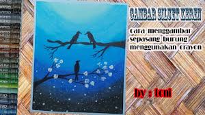 Mereka juga bisa belajar mengenal bermacam macam warna serta mengenal berbagai hewan yang hidup di laut. Cara Menggambar Sileut Sepasang Burung Gambar Pemandangan Menggunakan Cr Cara Menggambar Burung Seni Lukis