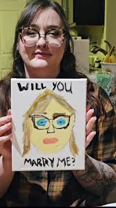 He turned our date night into the most perfect proposal 😭 we did the  "paint a portrait of your partner" thing & this is how it came out. I don't  think I'll ever get over it. It felt perfect. We're ...