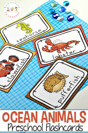 Free Printable Ocean Animals Flashcards For Preschoolers