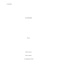 Maybe you would like to learn more about one of these? Apa Style Essay Leadership Essay