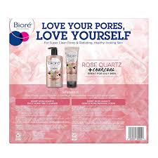 Arrives thu, sep 16 buy biore rose quartz + charcoal gentle face wash, marshmallow foam cleanser for oily skin, 5 fl oz at walmart.com. Buy Biore Rose Quartz Charcoal Daily Purifying Cleanser 6 77 Oz Gentle Pore Refining Scrub 4 Oz Face Wash Exfoliator Dermatologist Tested Total Skincare Set For Purified Pores Oil Free Online In