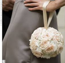 This Is A Cool Idea Instead Of A Bouquet The Girls Could Have Flower Balls I Ki Flower Bouquet Wedding Bridesmaid Flowers Bridesmaid Bouquet Alternatives