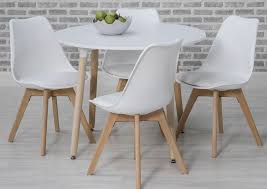 Dining table and 4 chairs. Urban Round Dining Table And 4 Chairs White Cfs Furniture Uk