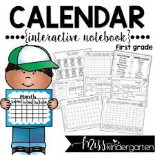 Calendar Math Notebook For First Grade Interactive Calendar Kindergarten Special Education Calendar Notebook