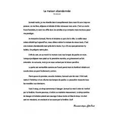 Comprehension De Lecture La Maison Abandonnee French Expressions French Lessons French Class