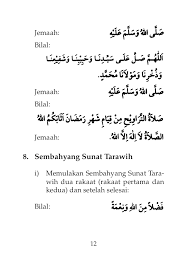 Cara solat sunat tarawih (8 & 20 rakaat). Panduan Solat Sunat Tarawih