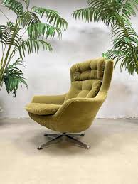 vintage retro egg chair swivel wingback chair draaifauteuil kiwi green in 2021 egg chair wingback chair outdoor chaise lounge chair