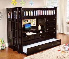 Bed separate into two individual twin beds; Discovery World Furniture Twin All In One Espresso Loft Bed Kfs Stores