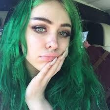 Mya Halanna Green Hair Dyed Hair Hair Beauty