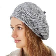 Amazon.com: Women French Beret Hat Winter Warm Knit Knitted Beanie Wool  Fleece Lined Slouchy Paris Basque Baret Barrette Artist Cap Beige Classic  Solid Color, Boinas de Mujer, Gifts for Ladies