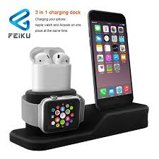 Buy megadream wooden charging station. 3 In 1 Stand Charger Bahan Silikon Untuk Apple Watch Airpods Shopee Indonesia