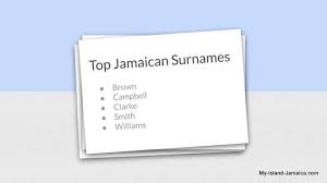 Belonged to the alberti family, who lived in the united states at the beginning of the 1920s. 30 Most Popular Jamaican Surnames Is Your Last Name Listed Here