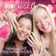 Amazon.com: AIDAIZHJ Press On Nails Square Short Fake Nails Red Pink Heart  Grid Designs Glossy Acrylic Gel 24Pcs (2 Sets of 12, 24 Pieces) : Beauty &  Personal Care