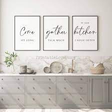 Kitchen Wall Decorkitchen Printable Decorkitchen Signscome Etsy Wall Printables Family Wall Art Family Wall Decor