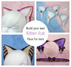Build Your Own Kitten  Cat Faux Fur Ears Custom Faux Fur Ears cosplay,  Kittenplay, Furry - Etsy