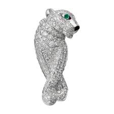 Panthere De Cartier Brooch This Cartier Panther Brooch Would Be Awesome Paired With An Armani Or Zac Posen Power Tiger Jewelry Cartier Panther Animal Jewelry