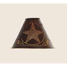 Davenport lamp in americana vintage white with textured black tin shade $244.95. Collectibles Lamps Lighting 15 Flared Punched Tin Lamp Shade With Rooster In Smokey Black