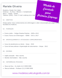 modelo de curriculo para primeiro emprego curriculo gratis curriculo primeiro emprego curriculo