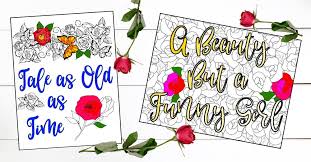 Updated 06/03/19 with the release of the live version of disney's romantic fantasy beauty a. Beauty And The Beast Adult Coloring Pages This Fairy Tale Life