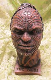 Vintage Rare New Zealand 'The Ariki' Resin Bust Head by Allan Davey