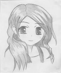Experiment with deviantart's own digital drawing tools. Drawing Pencil Drawing Cute Girl Face Drawing Easy