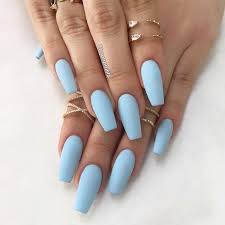 Coffin Nails Coffin Shape Nails Blue Acrylic Nails Nail Shapes