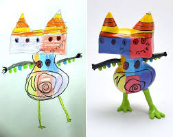 12 Kids Drawings Turned Into 3d Printed Figurines Childrens Drawings Drawing For Kids Drawings