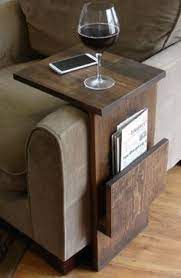 Sofa Chair Arm Rest Tray Table Stand With Side Storage Slot For Magazines Tray Table Table Furniture Home Furniture