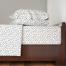 Black And White Polka Dot Sheets Full Animal Print Sheets Dalmatian Dots By Glimmericks Dots Etsy In 2020 Sateen Sheets Dots Sheets Black And White Sheets