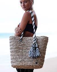 Island Time Straw Tote Bag Jabgubis Billabong Straw Tote Woven Beach Bags Straw Tote Bag
