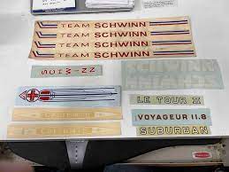 Lot of Vintage NOS Schwinn Bicycle Water Transfer Decal Sets Man Cave SALE!  #A 