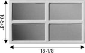 38 7/8″ x 10 1/2″ window inserts are sold in set of 2. Ideal Door Overhead Garage Door White Design Insert Short Panel At Menards