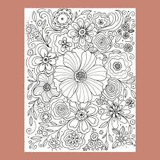 Kids' printable rainbow dash coloring pages 61098. Flower Coloring Page Abstract Flower Coloring Page Floral Flower Coloring Pages Coloring Pages Abstract Flowers