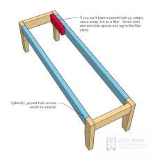 You could adjust the size of the bench as to fit your needs, but we recommend you to use the same. Easiest Upholstered Bench Ana White