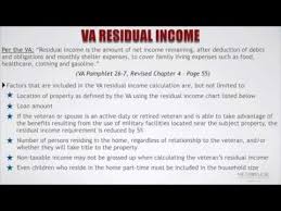 va loan residual income chart va residual income chart 2013